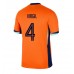 Maillot de foot Pays-Bas Virgil van Dijk #4 Domicile vêtements Europe 2024 Manches Courtes